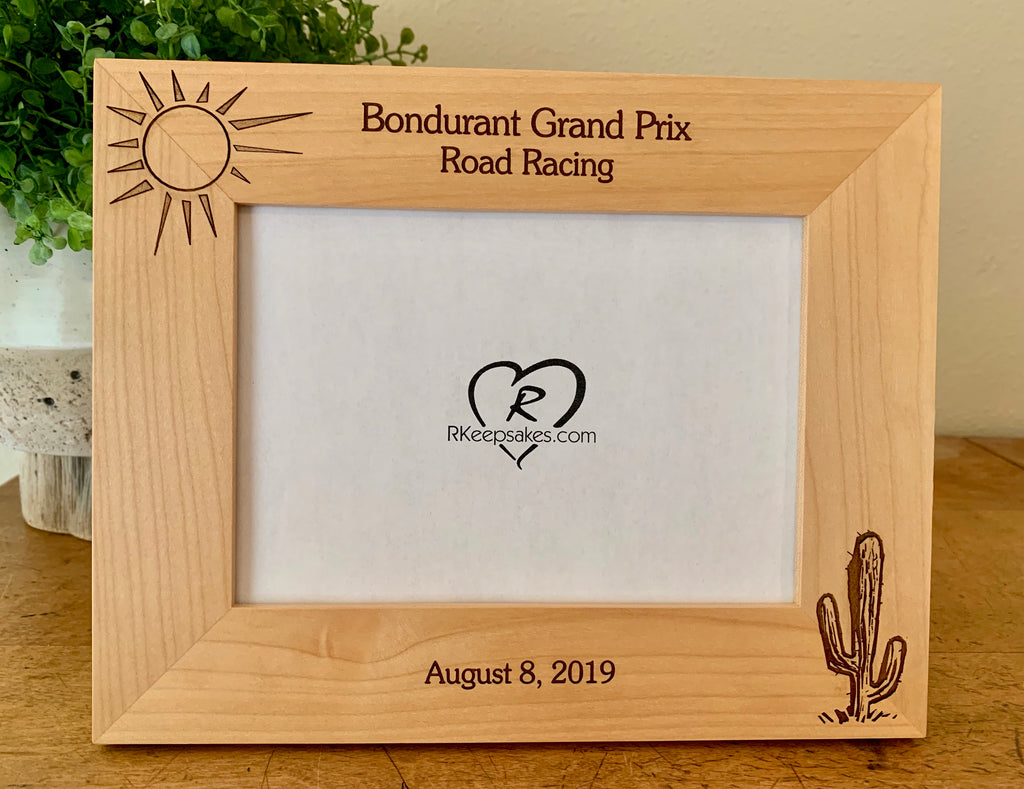 Desert picture frame with cactus 2 and custom text engraved