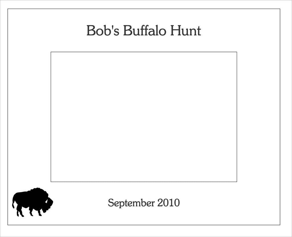 Buffalo Picture Frame, Custom Text