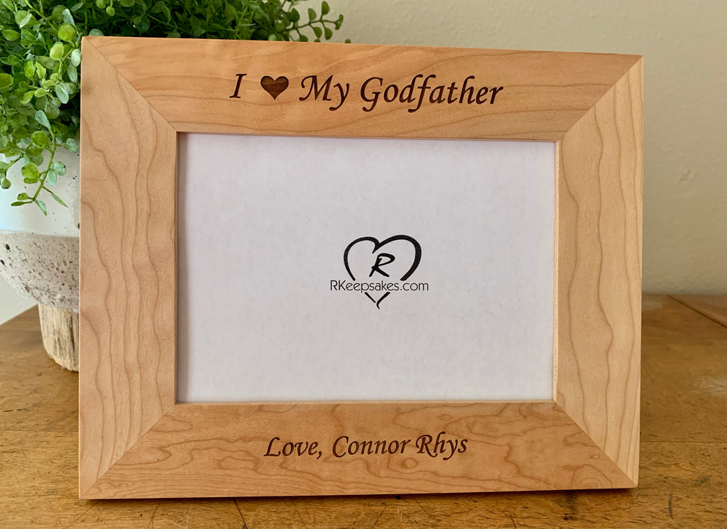 Personalized Love Picture frame with custom text and heart engraved