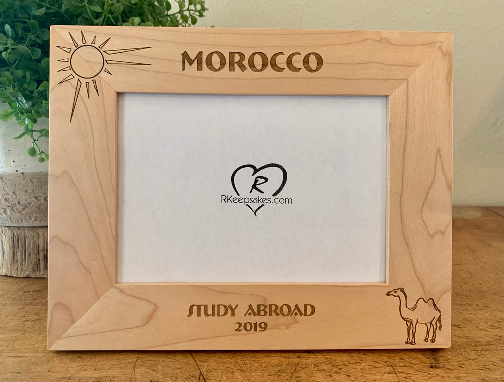 Personalized Camel Picture Frame with custom text and camel image engraved