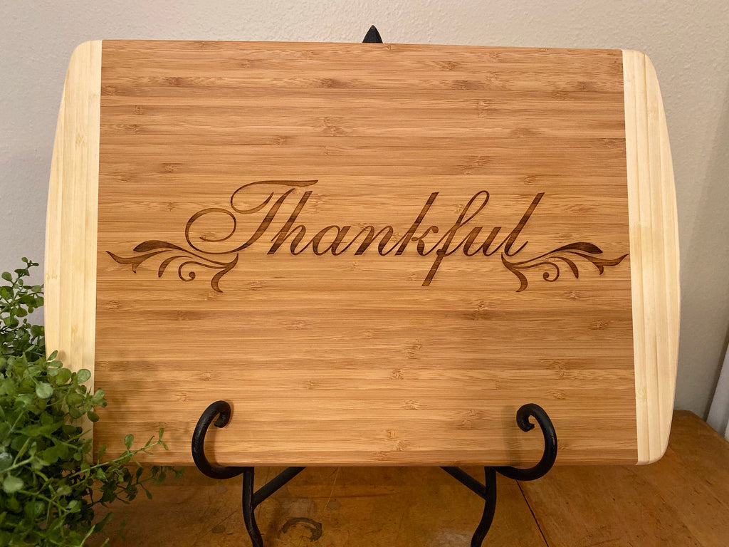 Thankful Cutting Board, displayed