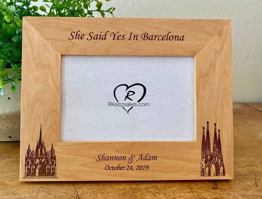 Personalized Barcelona Spain picture frame